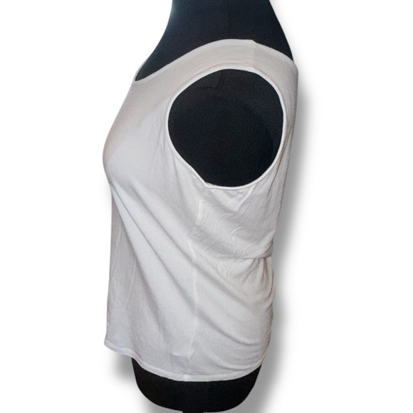 TALBOTS Pima Cotton-Blend Tank - Solid White 1X - Picture 3 of 14